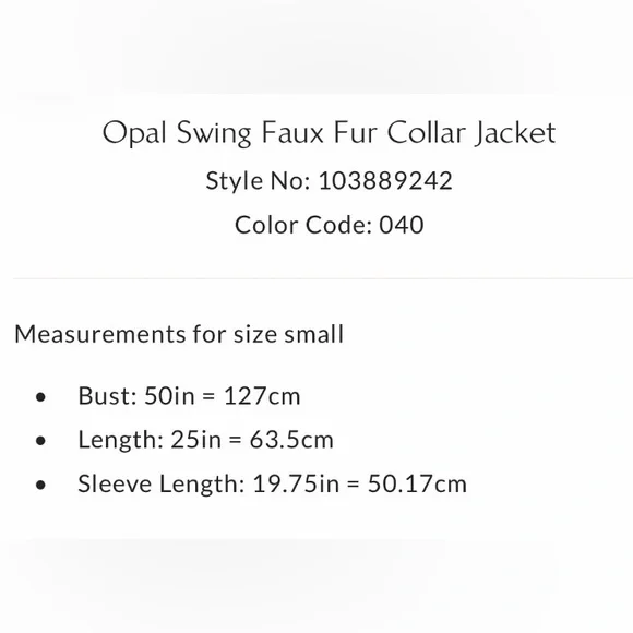 ▪️NWT Free People Opal Swing Faux Fur Collar Jacket